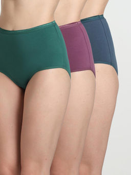 Wacoal - Cotton High Waist Full Coverage Everyday Wear Full Brief Panty (Pack Of 3)