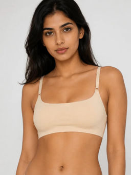 Shop The Edit - Womens Nude Seamless Wireless Ultra Thin Bra