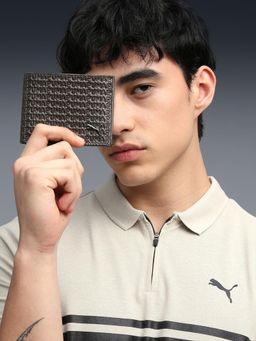 Puma - Men Monogram Textured Leather Wallet