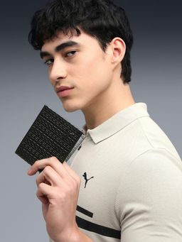 Puma - Men Monogram Textured Leather Wallet
