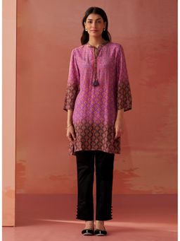 Lakshita - Women's Lavender Printed Viscose Kurta