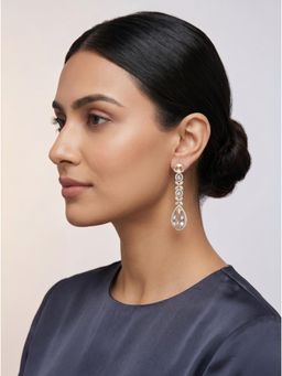 Adwitiya - Radiant Diamond Drop Earrings