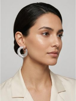 Adwitiya - Contemporary Crescent Moon Hoop Earrings