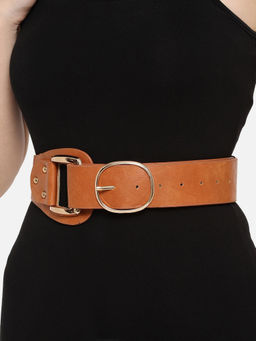 Twenty Dresses by Nykaa Fashion - Tan Sliding Off The Season Belt
