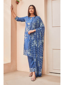 Biba - Women Modal Floral Print Kurta With Pant & Dupatta (Set of 3)