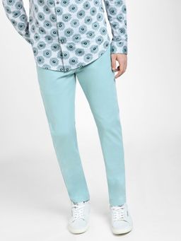 Jack & Jones - Blue Mid Rise Regular Fit Pants