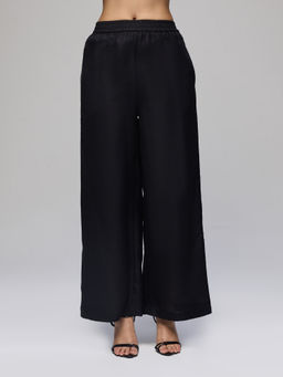 Twenty Dresses by Nykaa Fashion - Black High Waist Straight Fit Pants