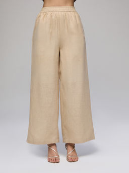 Twenty Dresses by Nykaa Fashion - Beige High Waist Straight Fit Pants