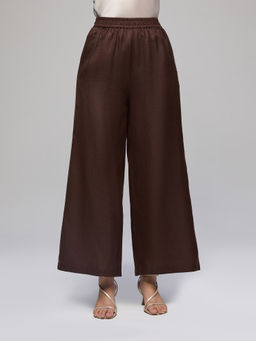 Twenty Dresses by Nykaa Fashion - Brown High Waist Straight Fit Pants