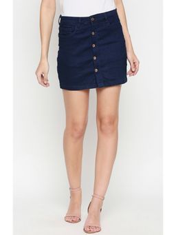 Spykar - Blue Cotton Regular Fit Skirts for Women