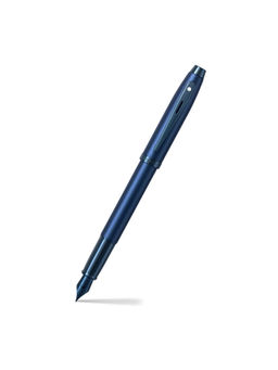 Sheaffer - Satin Blue with PVD Blue trim Gift 100 Fine Nib Fountain Pen