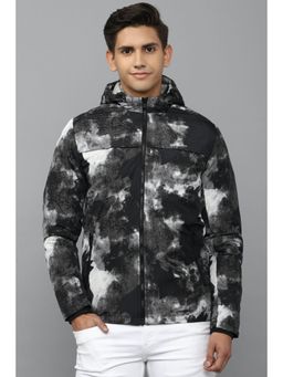 Allen Solly - Men Black Print Full Sleeves Casual Jacket