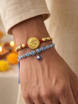 Digital Dress Room - Om Coin Evil Eye Rakhis (Pack of 2)