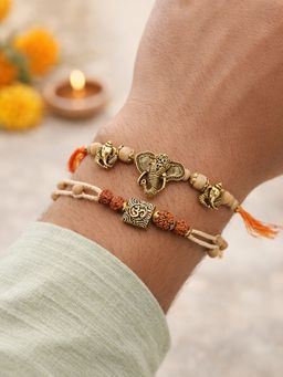 Digital Dress Room - Lord Ganesha Om Rakhis (Pack of 2)