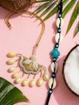 Digital Dress Room - Turtle Shell Beaded Rakhi and Lumba