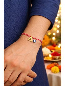 Digital Dress Room - A Letter Evil Eye Thread Rakhi