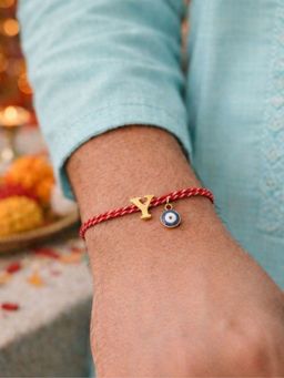 Digital Dress Room - Y Letter Evil Eye Thread Rakhi