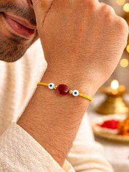 Digital Dress Room - Multi-Color Beads Evil Eye Charm Rakhi