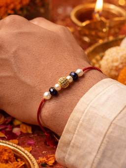 Digital Dress Room - Multi-Color Beads Pearl Rakhi