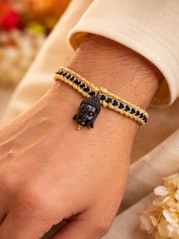 Digital Dress Room - Black Buddha Thread Rakhi
