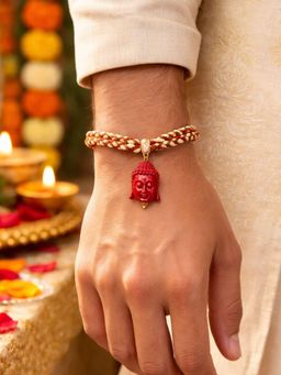 Digital Dress Room - Red Buddha Thread Rakhi