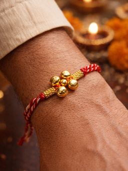 Digital Dress Room - Gold Beads Thread Rakhi