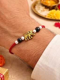 Digital Dress Room - Elephant Charm Pearl Rakhi