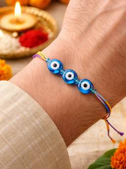 Digital Dress Room - Triple Evil Eye Thread Rakhi