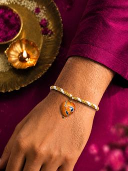 Digital Dress Room - Multi-Color Healing Stone Heart Rakhi