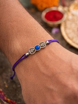 Digital Dress Room - Blue Stone Thread Rakhi