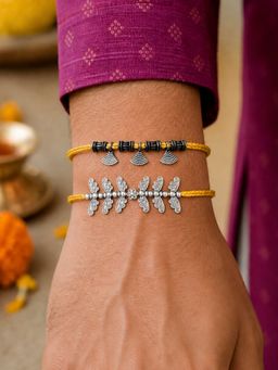 Digital Dress Room - Tribal Boho Butterfly Charm Rakhis (Pack of 2)