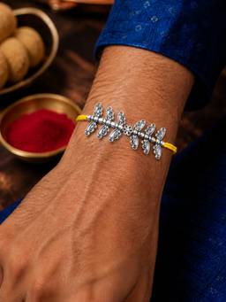Digital Dress Room - Oxidized Silver Butterfly Rakhi