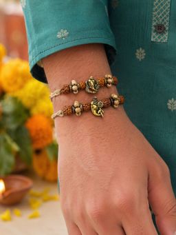 Digital Dress Room - Rudraksha Ganesha Rakhis (Pack of 2)