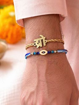 Digital Dress Room - Bro Script Charm Evil Eye Rakhis (Pack of 2)