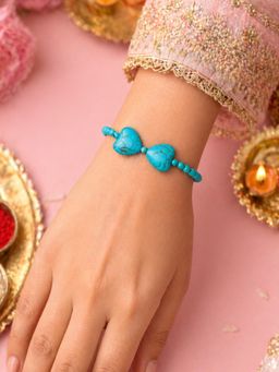 Digital Dress Room - Turquoise Beads Bracelet Rakhi