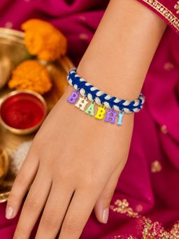 Digital Dress Room - Multi-Color Bhabhi Letter Charm Rakhi