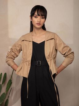 Twenty Dresses by Nykaa Fashion - Beige Gliding Through Life Shrug