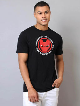 Free Authority - Black Iron Man Graphic Regular Fit T-Shirt