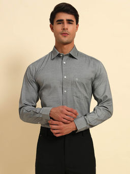 Cantabil - Grey Breathable & Soft Regular Fit Shirt