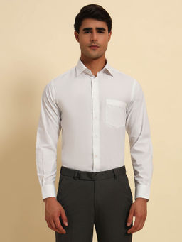 Cantabil - White Breathable & Soft Regular Fit Shirt