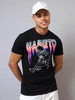 Free Authority - Black Naruto Graphic Regular Fit T-Shirt