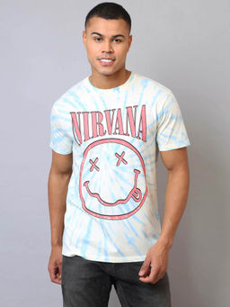 Free Authority - White Nirvana Graphic Regular Fit T-Shirt