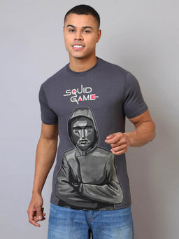 Free Authority - Charcoal Squid Game Graphic Regular Fit T-Shirt