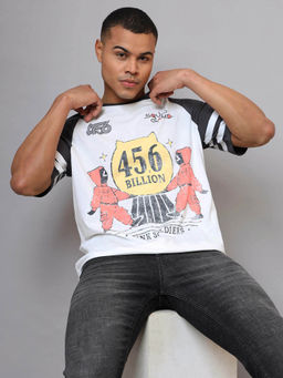 Free Authority - Multi-Color Squid Game Graphic Oversized T-Shirt