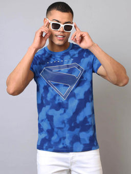 Free Authority - Blue Superman Graphic Regular Fit T-Shirt
