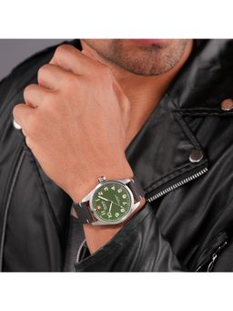 Swiss Military Hanowa - Round Olive Dial Quartz Watch For Men -SMWGA2100404 (M)