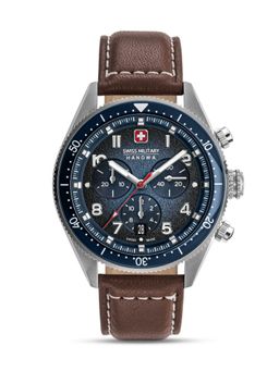 Swiss Military Hanowa - AFTERBURN GMT Round Blue Dial Quartz Watch For Men -SMWGC0003802 (M)