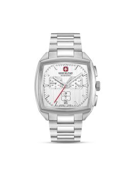 Swiss Military Hanowa - Square Silver Dial Quartz Watch For Men -SMWGI0004303 (M)