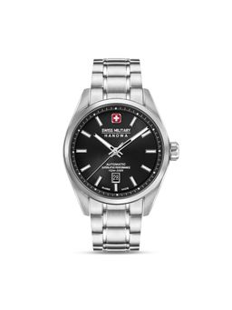 Swiss Military Hanowa - MAJESTIC PIONEER Round Black Dial Automatic Watch For Men -SMWGL0006201 (M)