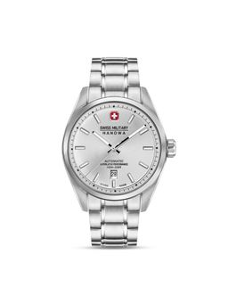 Swiss Military Hanowa - MAJESTIC PIONEER Round Silver Dial Automatic Watch For Men -SMWGL0006203 (M)